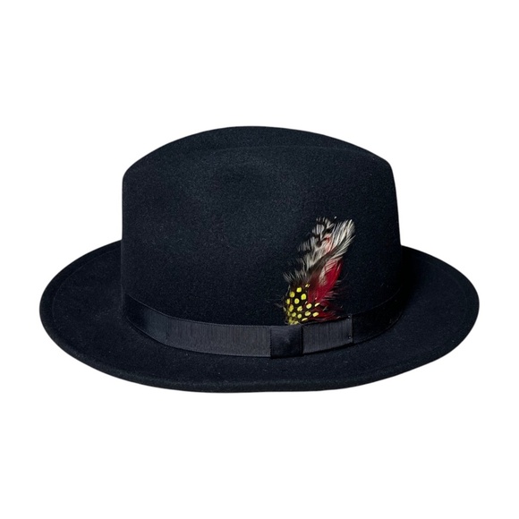 THE FLAMEKEEPERS HAT CLUB Torch MB Black Fedora Wool Felt HARLEM NEW YORK Size M - Picture 1 of 11